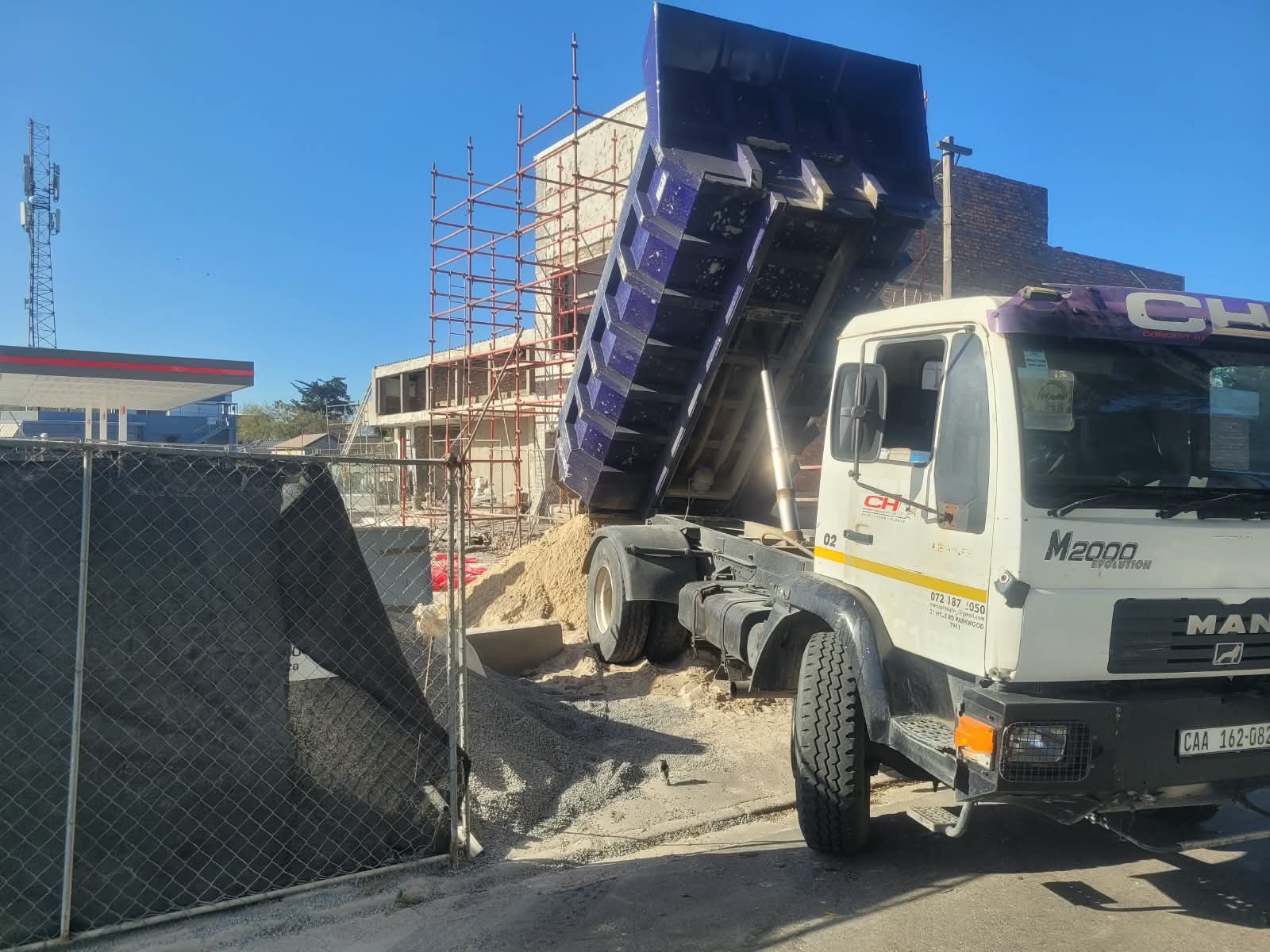 Construction site delivery